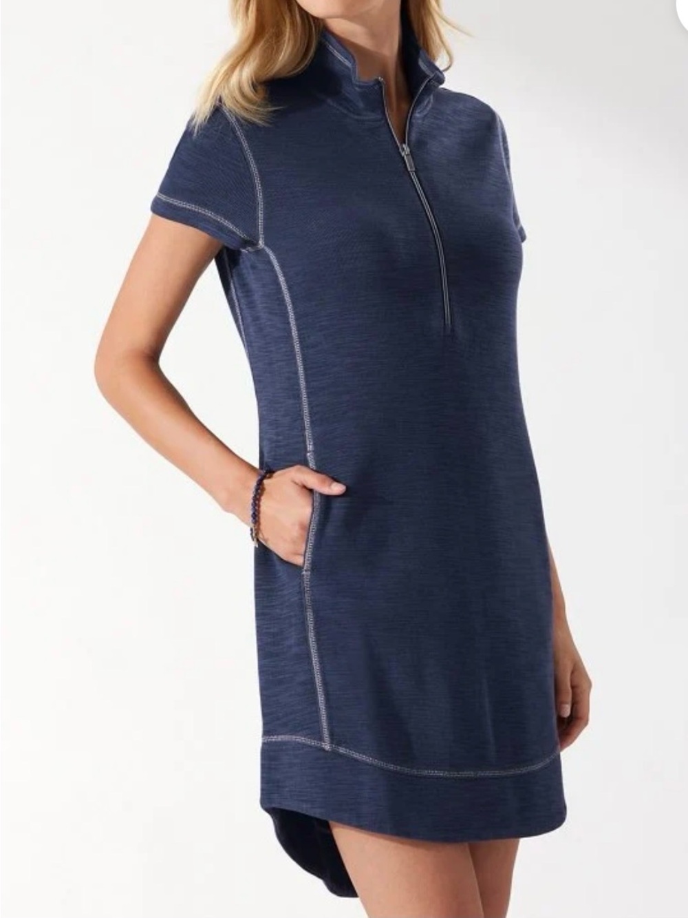 Tommy Bahama Tobago Bay Half-Zip Short-Sleeve Dress